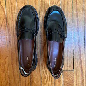 Reformation: Agathea Chunky Loafer, Black, Size 10.5